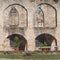 Arched Masonry Courtyard of the Historic Old West Spanish Mission San Jose National Park