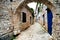 Arched medieval street in a European village