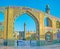 The arched path to Imamzadeh Helal Ali Holy Shrine, Aran o Bidgol, Iran