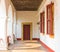 Arched Spanish style porch at a California mission