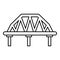 Arched train bridge icon , outline style