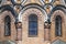 Arched windows of the Church of the Savior on Spilled Blood