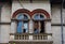 Arched Windows on Old Bucharest House, Romania