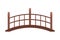 Arched Wooden Bridge, Urban Infrastructure Design Element, Flat Style Vector Illustration on White Background