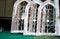 Arched wooden windows at a salvage yard