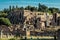 Archeological ruins in historic center in Rome, Italy