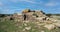 Archeological ruins of Nuragic necropolis Giants Tomb of Sâ€™omu de Sâ€™orcu