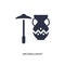 archeologist icon on white background. Simple element illustration from history concept