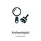 Archeologist vector icon on white background. Flat vector archeologist icon symbol sign from modern professions collection for