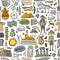 Archeology ancient history. Seamless Pattern Background for your design