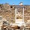 archeology in delos greece the door