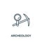 Archeology icon from science collection. Simple line element Archeology symbol for templates, web design and infographics