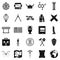 Archeology icons set, simple style