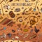 Archeology seamless pattern. Tools and science equipment, artifacts in vintage style. Excavated fossils and ancient