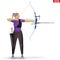 Archer with Bow Archery Sport