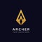 Archer Logo Design golden gradient color Inspiration