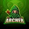 Archer mascot esport logo design