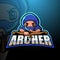 Archer mascot esport logo design