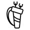 Archer quiver icon outline vector. Archery arrow