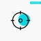 Archer, Target, Goal, Aim turquoise highlight circle point Vector icon