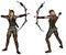 Archer woman 2 poses