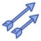 Archer wood arrows icon, outline style