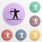 Archery badge color set icon. Simple glyph, flat vector of sport icons for ui and ux, website or mobile application
