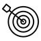 Archery board aim icon outline vector. Target dart