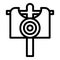 Archery board icon outline vector. Dart target