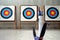 Archery bow, arrows and targets
