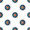 Archery Bull`s Eye Target Seamless Pattern