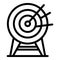 Archery bullseye icon outline vector. Dart target