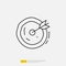 archery business target doodle line icon illustration