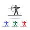Archery icons. Elements of sport element in multi colored icons. Premium quality graphic design icon. Simple icon for websites,