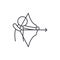 Archery line icon concept. Archery vector linear illustration, symbol, sign