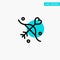 Archery, Love, Marriage, Wedding turquoise highlight circle point Vector icon