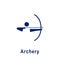 Archery pictogram, new sport icon