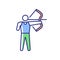 Archery RGB color icon