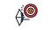 archery sport color icon animation