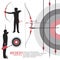 Archery sport silhouettes illustration vector