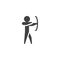 Archery sport vector icon