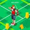 Archery Summer Games Isometric 3D Vector Illustration