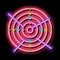 Archery Target With Arrows neon glow icon illustration