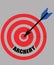 Archery with target bulls eye graphic