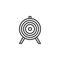 Archery target line icon