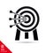 Archery target vector glyph icon. Success concept