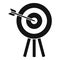 Archery wood target icon, simple style