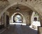 Arches in the bastide town of Eymet