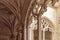 Arches in the cloister of the Monastery of San Juan de los Reyes in Toledo, in Castile-La Mancha Spain