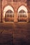 Arches and gates of medieval building in Bologna Italy